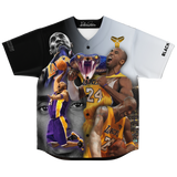 Custom Designed Baseball Jersey of Kobe Bryant The Black Mamba of the Los Angeles Lakers